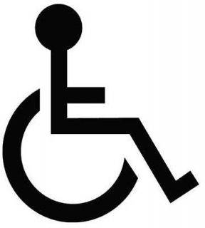 Wheelchair Handicap Access Sticker Vinyl Decal Choose a Color 