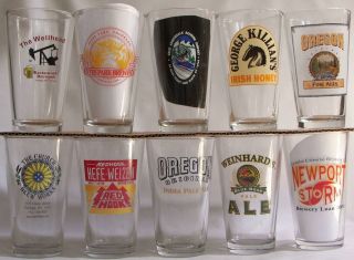 Mixed National micro & big Brewery beer pint glasses, pick any 4 