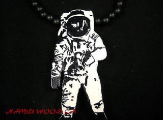 Exclusive] Galaxy Astronaut Good Custom Wood Necklace Foamposite BBC 