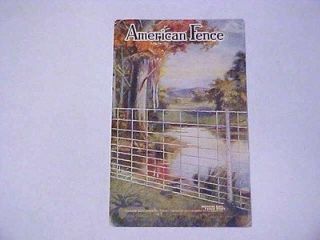   Advertising Postcard   American Fence 1910 American Steel Fence Post