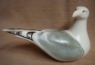 SEA GULL STATUE Hand Crafted & Signed Stoneware Pottery