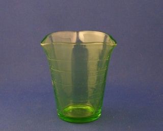 Vintage Federal Glass Company Depression Era Green Measure Cup Three 