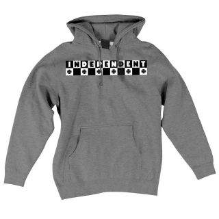 Independent Cross Check Pullover Hooded Light Weight Sweatshirt 
