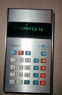Unisonic 740 D Vintage Calculator with Case Collectable Condition 