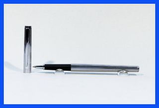 Platinum finished MONTBLANC rollerball pen, chaced slim line excellent 