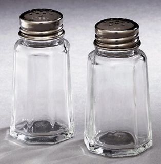 Salt & Pepper Shaker Set 1.5oz Commercial Quality Clear glass 