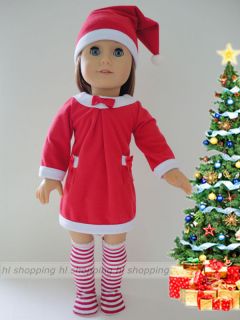 Christmas Dress Clothes Fits American Girl 18 Doll Clothes Halloween 