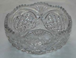   CLEAR PRESSED GLASS PINEAPPLE SAWTOOTH EDGE FOOTED CANDY DISH BOWL