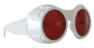   Cosplay Hyper Vision Willy Wonka Goggles White with Red Lenses, NEW