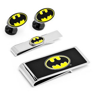   Batman 3 Piece Gift Set DC OBL 3P Cufflinks Tie Bar Money Clip Wallet