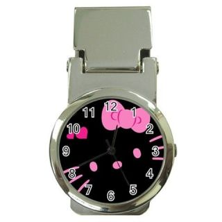 Hello Kitty Metal chrome Money Clip Watch NEW FASHION HOT Gift