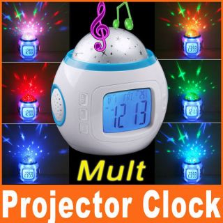   Star Sky Digital Projection Alarm Clock Backlight Music Projector