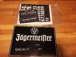 JAGER OPEN CLOSED SIGN SPECIALS WITH STICKERS FOR HOURS 