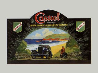 Castrol Oil Motor Car Automobile Bike Travel Tourism Vintage Poster 