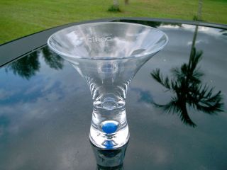 Ciroc Vodka Limited Handmade Martini Glass Blue Bubble Base