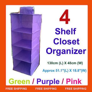 Shelf Closet Organizer Wardrobe Storage Clothes Bin Bag Box Kid Toy 