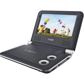 Coby 7 Widescreen TFT Portable DVD/CD/ Player Li poly battery 2.3 