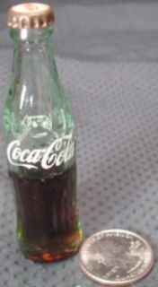 Vintage Coca Cola Coke Glass Miniature Capped Hobbleskirt Bottle 