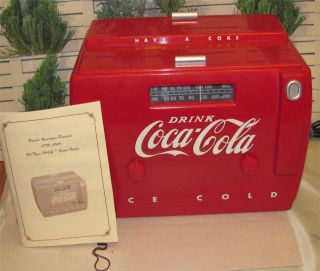 Randix Coca Cola Radio and Cassette Cooler with instructions