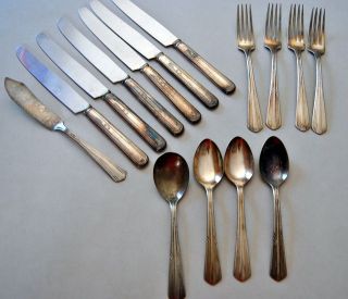 Lot 15 Pc. Flatware Set Monroe Silver Co. Forks Spoons Knives