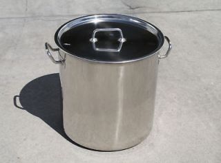   QT Full Polished Stainless Steel Stock Pot Brewing Kettle Large w/ Lid