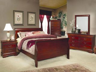 Coaster 200431Q Louis Philippe Queen Sleigh Panel Bed 5 Pc Set New