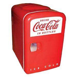 Coca Cola Refrigerator 6 Can Mini Cooler Dorm Bar Office Compact Small 