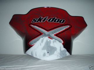 SkiDoo OEM Mid Medium Fixed Windshield Red REV RT