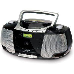 COBY MP CD450 PORTABLE  CD RADIO STEREO CASSETTE PLAYER RECORDER