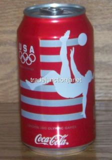   2012 OLYMPIC GAMES USA LE COCA COLA 12oz EMPTY CAN #5 of 6   TENNIS