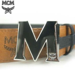   Round Belt M logo buckle, Cognac visetos and Red Reversible New_NWT