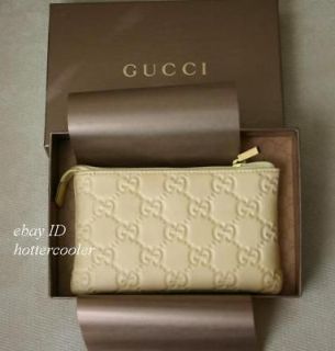   Authentic GUCCI Guccissima Leather Coin Purse/Card Holder Box Yellow