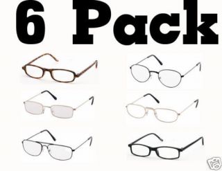 Reading Glasses Metal Plastic lot Wholesale 6pack +1.50