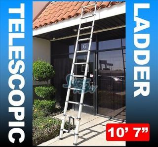 New 10 7 Telescopic Telescoping Collapsible Extendable Ladder (330 