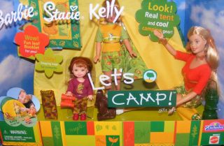Barbie Stacie Kelly Let’s Camp + Coleman Camping Gear Playset