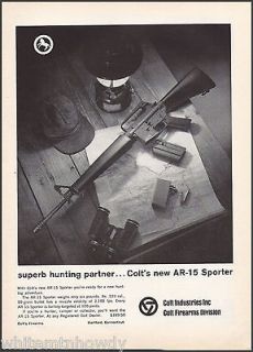   COLT AT 15 Sporter RIFLE Photo AD Collectible Firearms Advertising