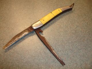 Old Vtg Antique Collectible SABRE 2 Blade Folding Pocket Fishing Knife
