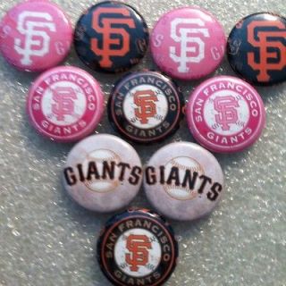 San Francisco Giants 1 Flatback Buttons hairbows crafts Baseball