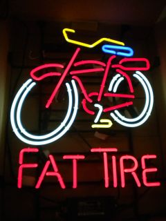 new FAT TIRE BEER BICYCLE NEON BEER SIGN big sign 4 COLOR ACTION pick 