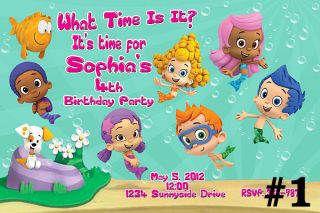 Bubble Guppies Birthday Party Invitations (Set of 10 / Includes 