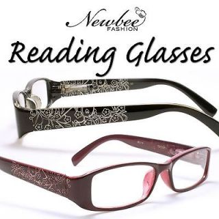 Choose Your Color Womens Spring Hinged Reading Glasses Etched Floral 