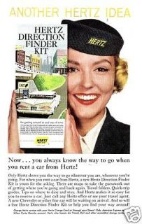 1959 Hertz Rent a Car Direction Finder Kit Maps Folders Guides Vintage 