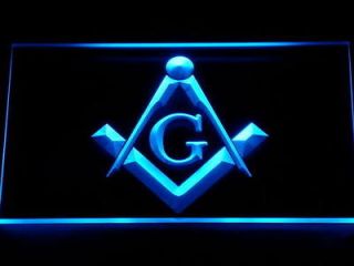 709 b Masonic Mason Freemason Emblem Neon Light Sign