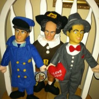 Three Stooges 16inch Doll Set Larry, Moe, And Curly New With Tags