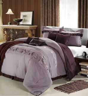   Lavender/Purpl​e Luxury Comforter Bedding Set Queen/King​/Cal King