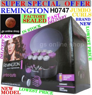 NEW REMINGTON H0747 JUMBO CURLS HAIR ROLLERS +STORAGE CASE (FACTORY 