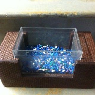 Used Mini Fish Tank Square Aquarium Bowl For Betta Or Small Fish