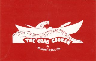 THE CRAB COOKER NEWPORT BEACH CALIFORNIA VINTAGE PC 21E