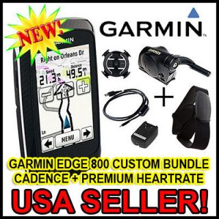   Edge 800 GPS Black/White Cycling Computer Custom Bundle Package