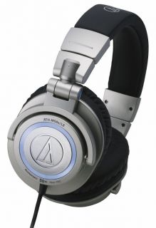 Audio Technica ATH M50 LE Silver M50 Studio Monitor Headphones  USED
